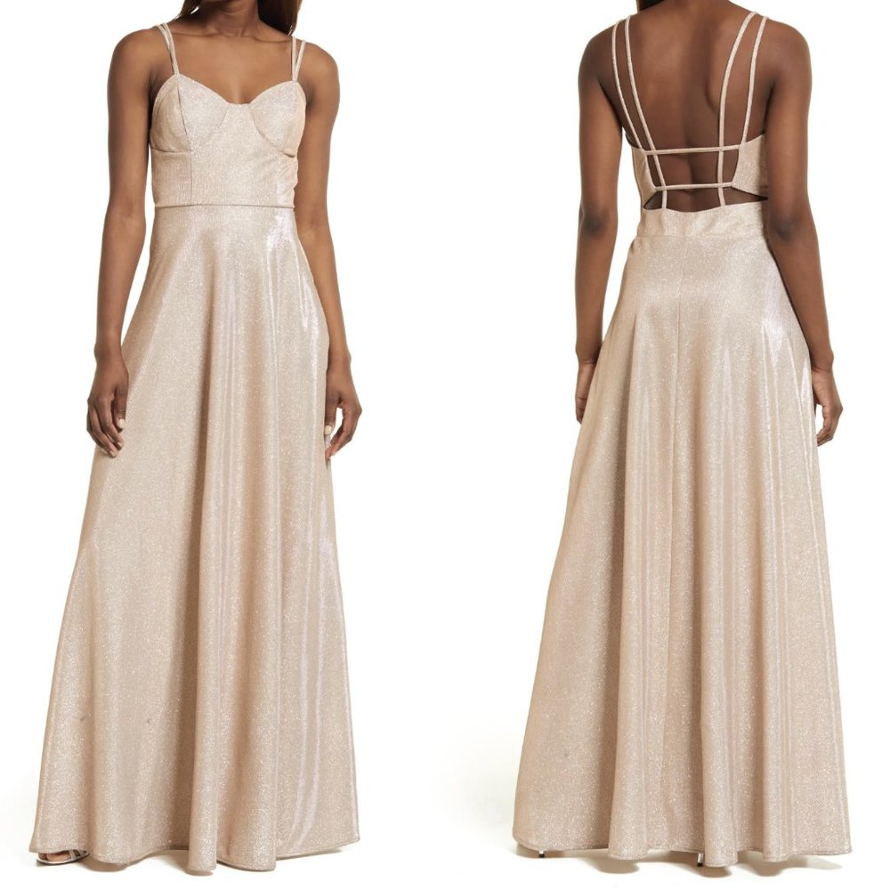 NWT SPEECHLESS Shimmer A-Line Prom Gown, Size 5,